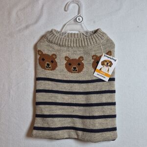 Simply Dog Teddy Bear Sweater Size L Beagle Cocker Spaniel Bulldog Schnauzer